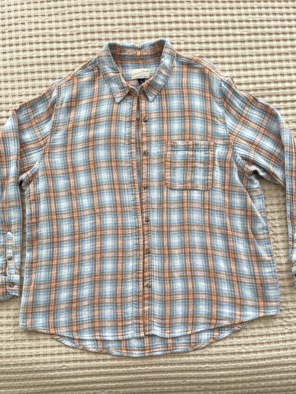 Universal Thread Plaid Button Down Shirt Women's XL 100% Cotton